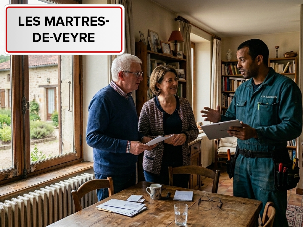 Installation de pompe à chaleur à Les Martres-de-Veyre (63730) dans le Puy-de-Dôme